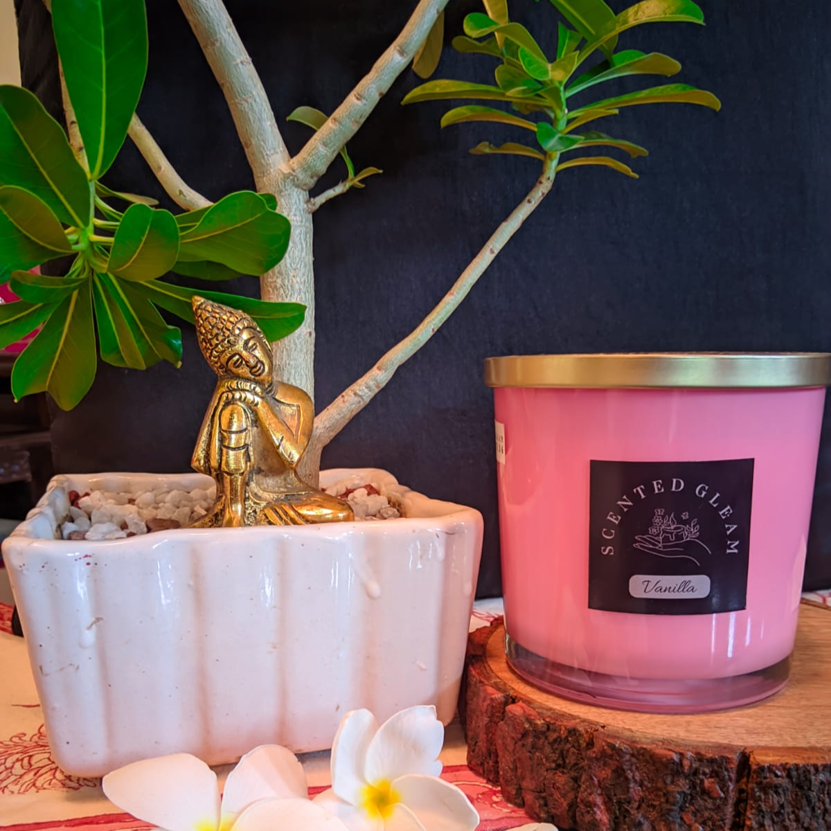 850ml Scented Glass Jar Candle Vanilla