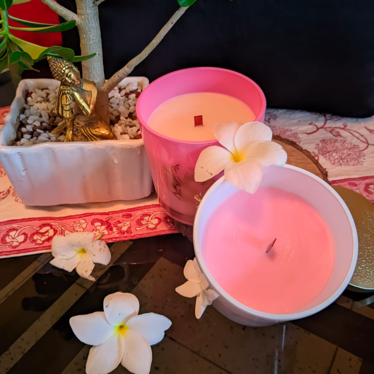 850ml Scented Glass Jar Candle Rose