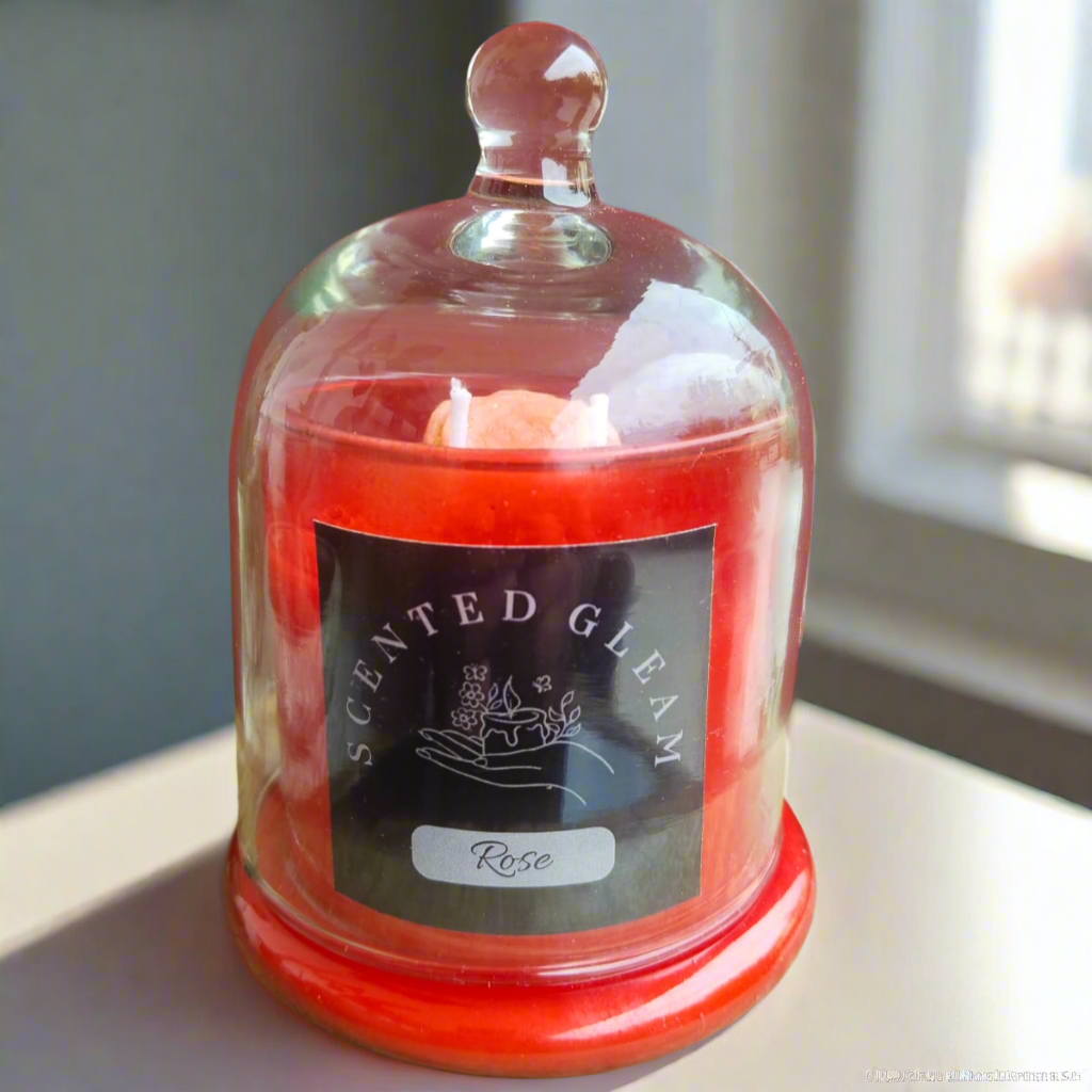 Bell Jar Scented Candle Rose1