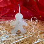 Christmas Gingerman Scented Candle White