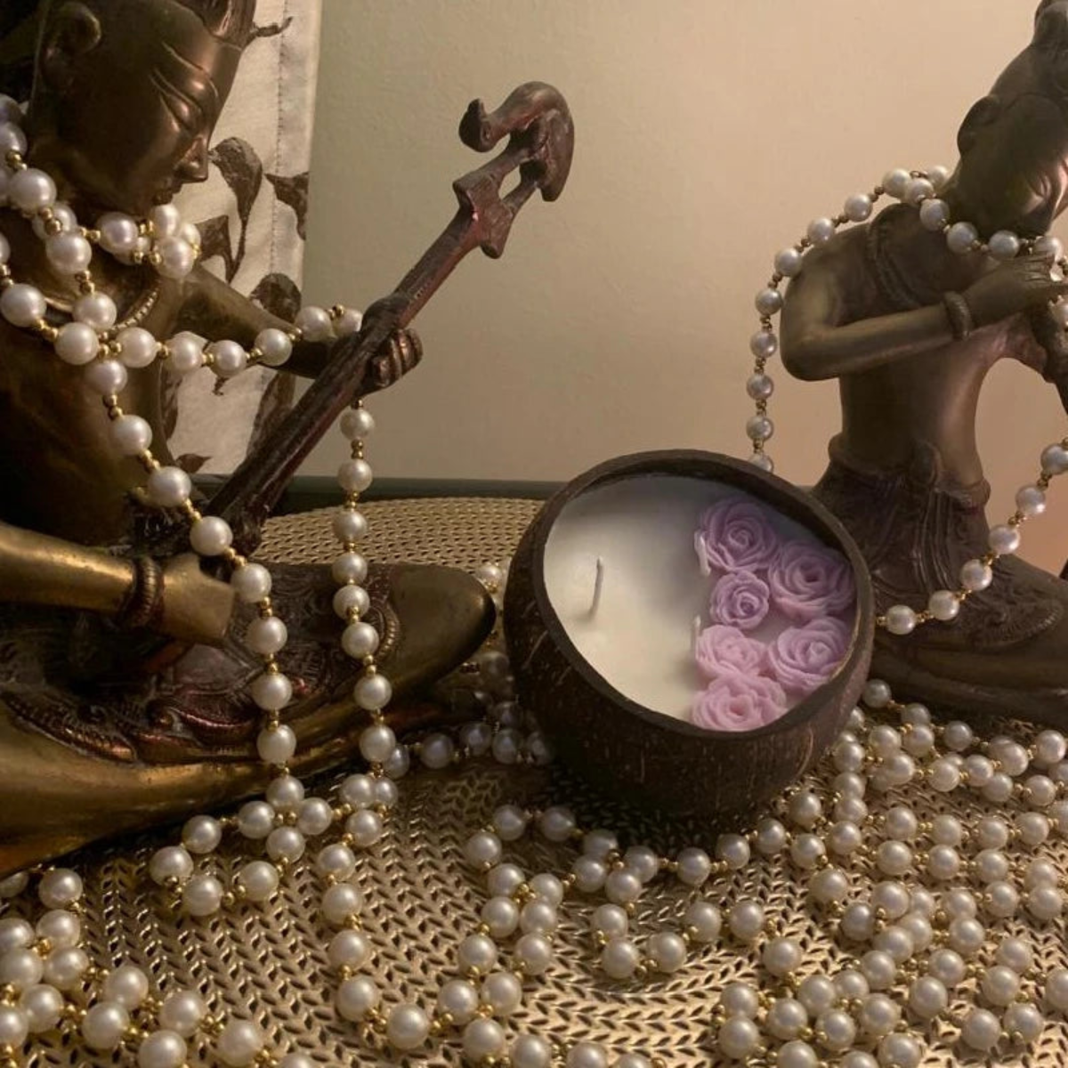 Coconut Shell Scented Candle Jasmine