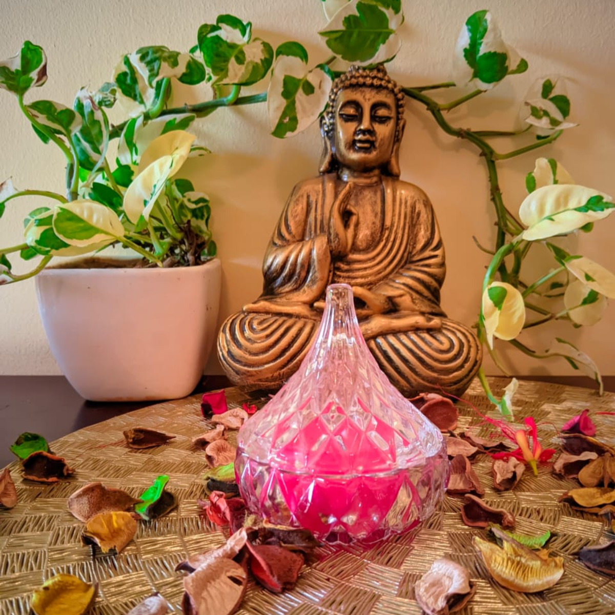 Crystal Drop Shaped Scented Candle Rose