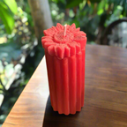 Designer Pillar Scented Candle Rose