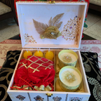 Diwali Gift Hamper with Metallic Jar Candles