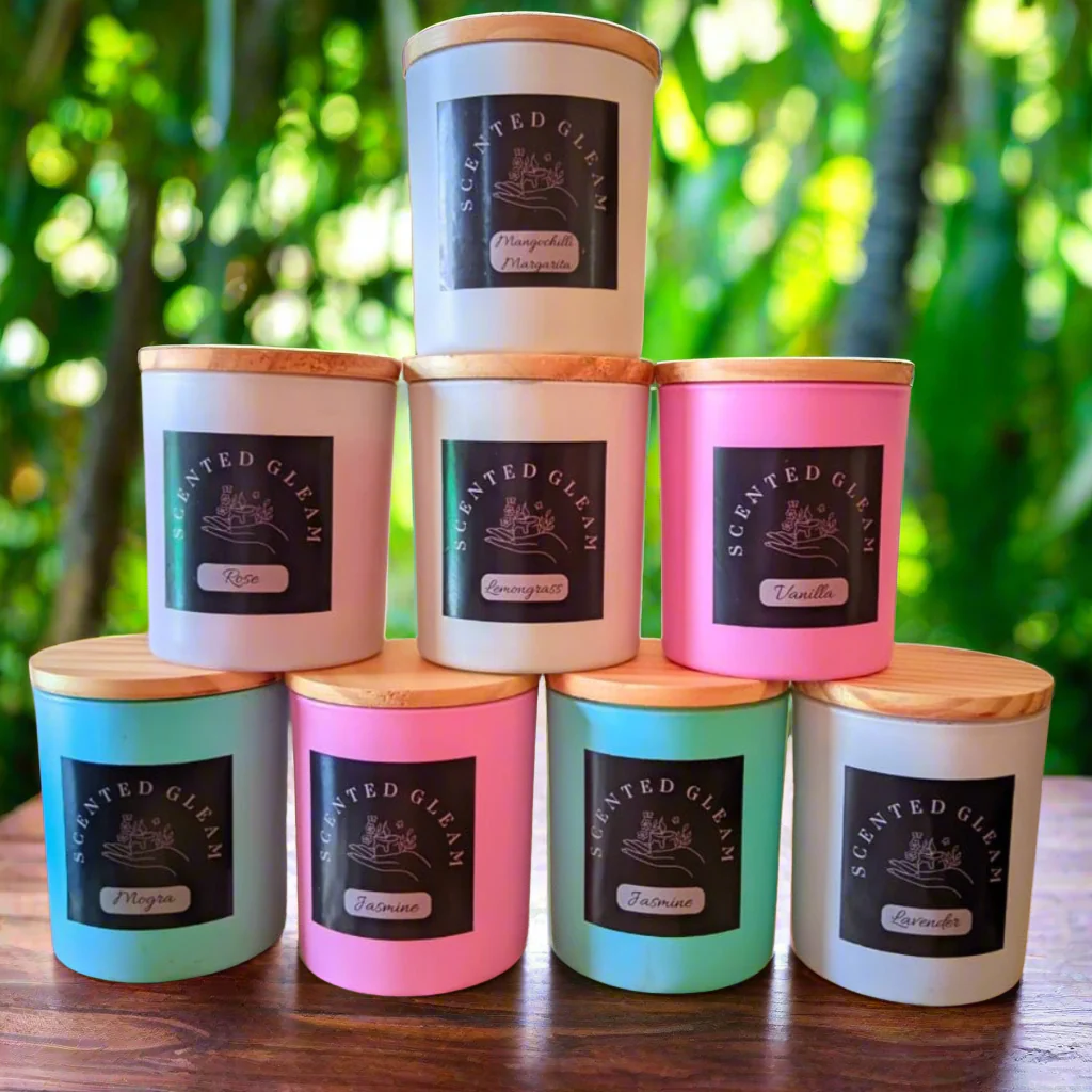 Frosted Scented Glass Jar Candle