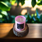 Frosted Scented Glass Jar Candle Jasmine Pink