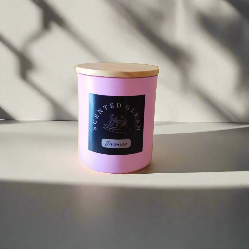 Frosted Glass Jar Scented Candle