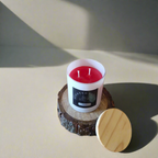 Frosted Scented Glass Jar Candle Rose