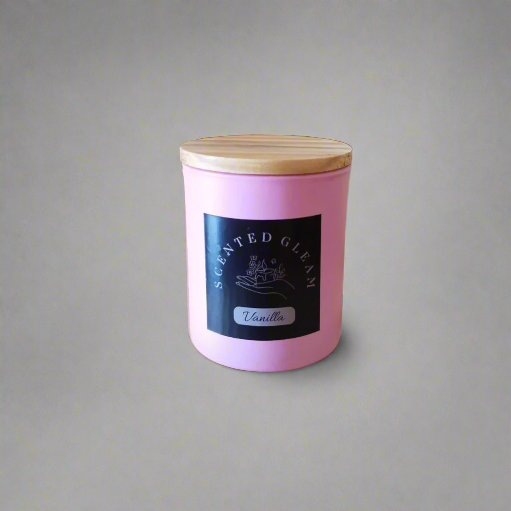 Frosted Glass Jar Scented Candle
