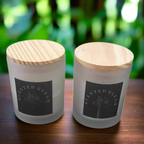 Frosted Scented Glass Jar Candle Jasmine