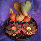 Golden Metallic Designer Diya Candle1