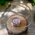 Half-Moon Shaped Metal Pot Scented Candle Lavender2