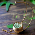 Half-Moon Shaped Metal Pot Scented Candle Lemongrass