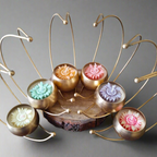 Half-Moon Shaped Metal Pot Scented Candle