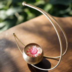 Half-Moon Shaped Metal Pot Scented Candle Vanilla