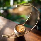 Half-Moon Shaped Metal Pot Scented Candle Lemon