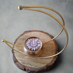 Half-Moon Shaped Metal Pot Scented Candle Lavender1