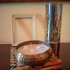 Hammered Metal Urli Scented Candle Jasmine