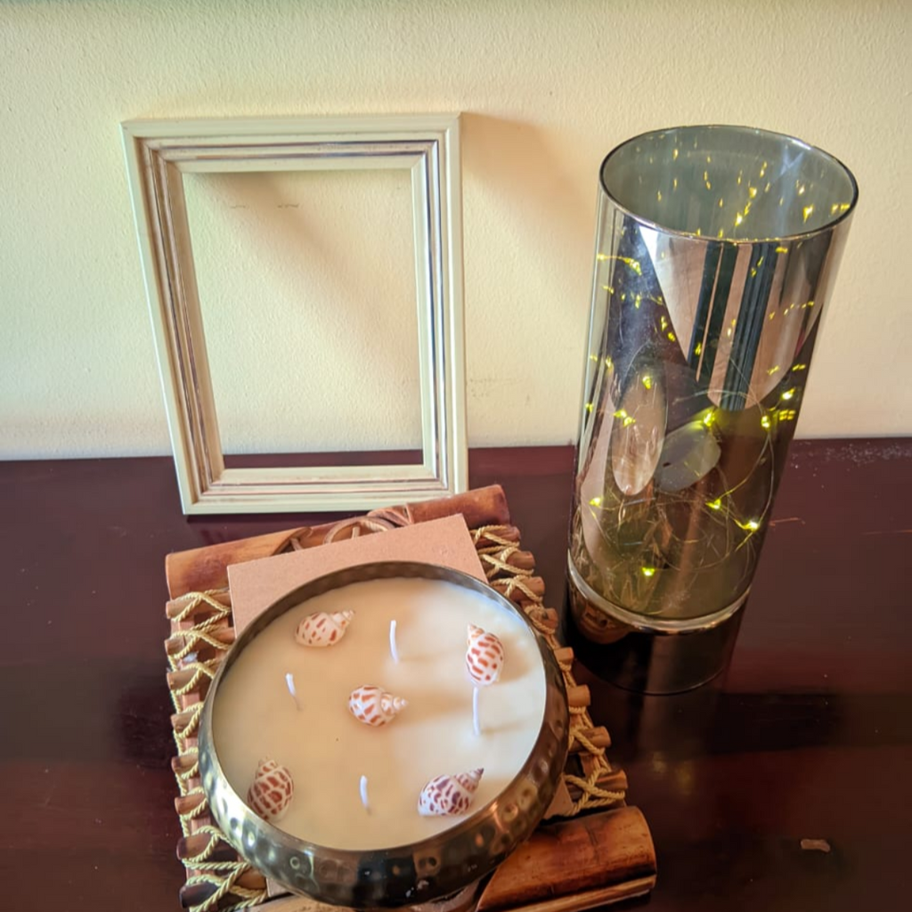 Hammered Metal Urli Scented Candle Neroli