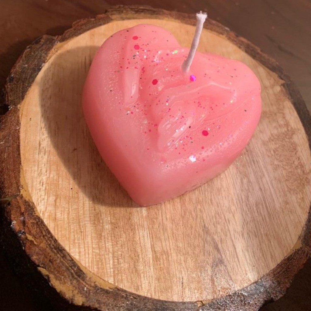 Heart Shaped Scented Candle Rose