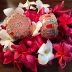 Mandala Art Tin Scented Candle Red