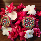 Mandala Art Tin Scented Candle Pink