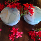 Mandala Tin Box Scented Candle Sky Blue