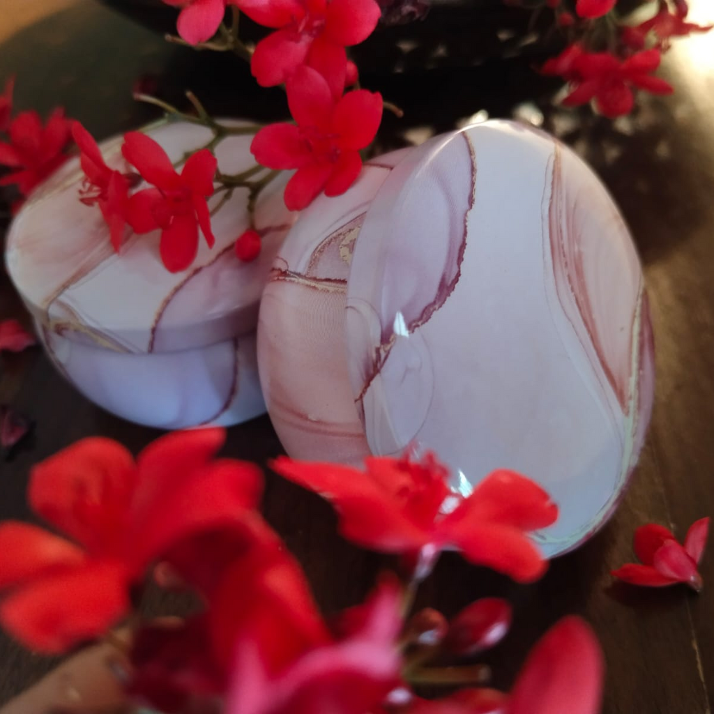 Mandala Tin Box Scented Candle Onion Pink