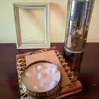 Metal Hammered Urli Scented Candle 5Inch Sandalwood