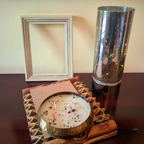 Metal Hammered Urli Scented Candle 5Inch  Rosemary