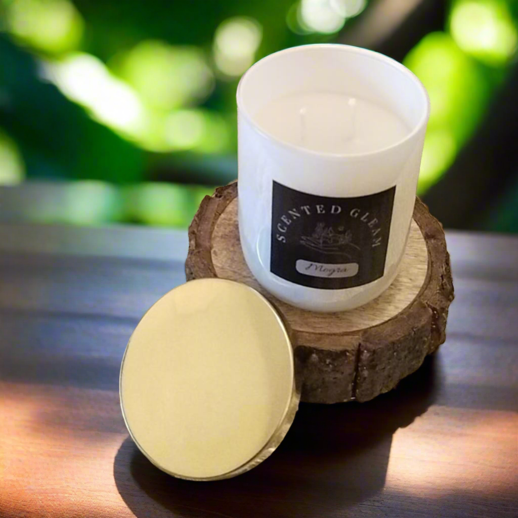 Premium Glass Jar Scented Candle Mogra
