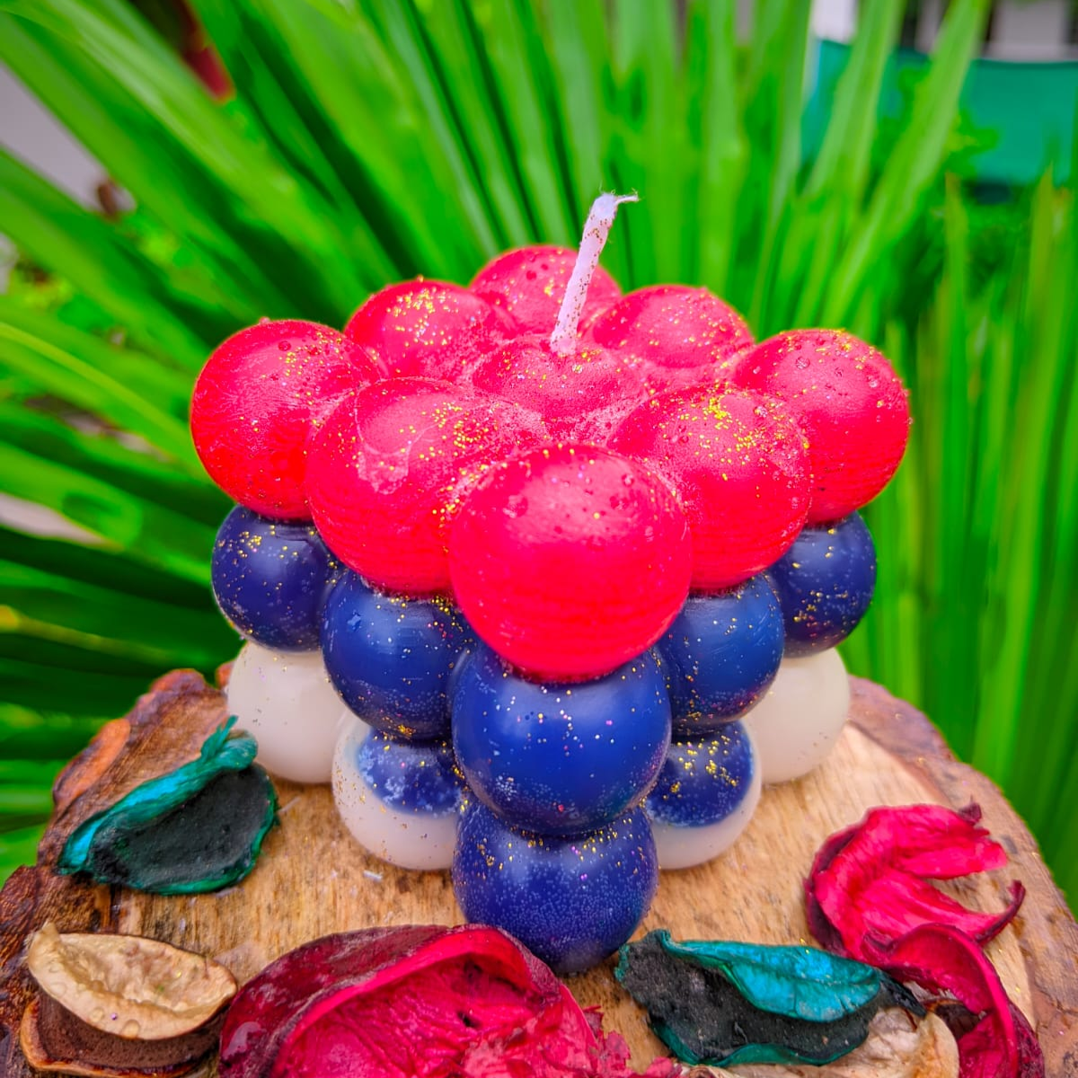 Scented Bubble Candle Rose