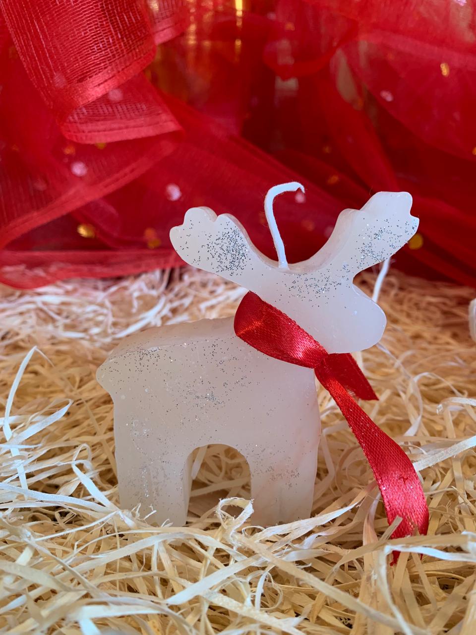 Christmas Reindeer Natural Wax Scented Candle - Pack of 1