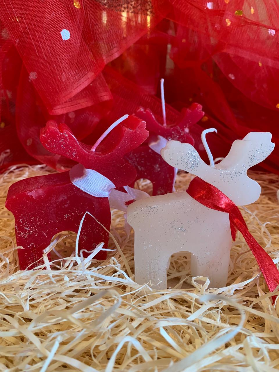 Christmas Reindeer Natural Wax Scented Candle - Pack of 1