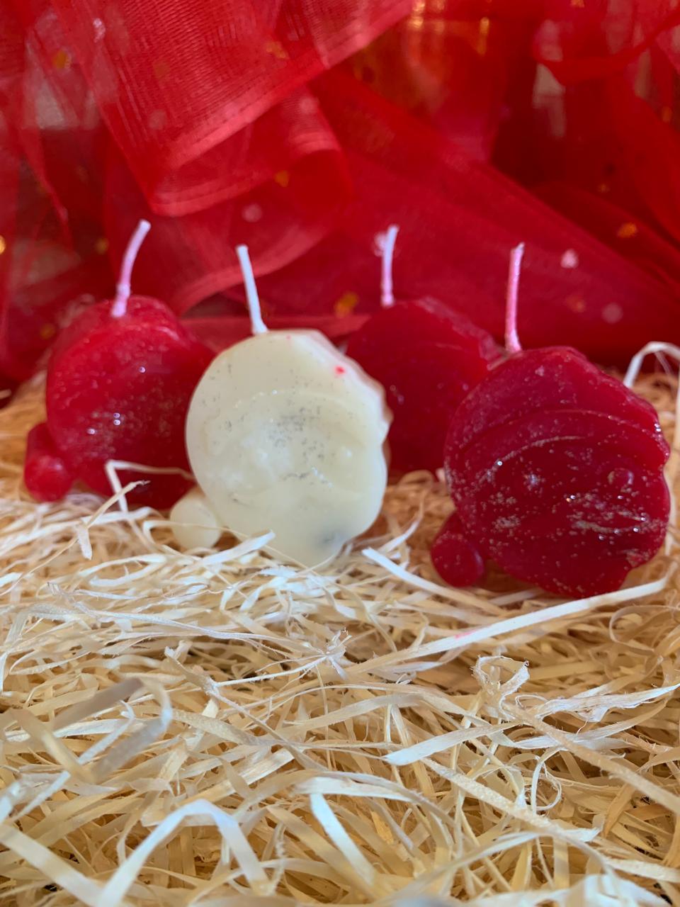 Christmas Santa Face Scented Candle - Pack of 2