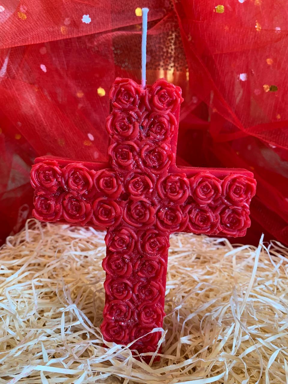 Christmas Cross Designer Scented Candle - Pack of 1