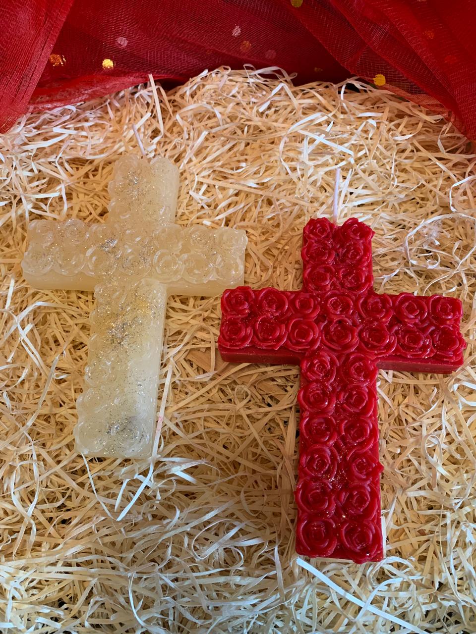 Christmas Cross Designer Scented Candle - Pack of 1