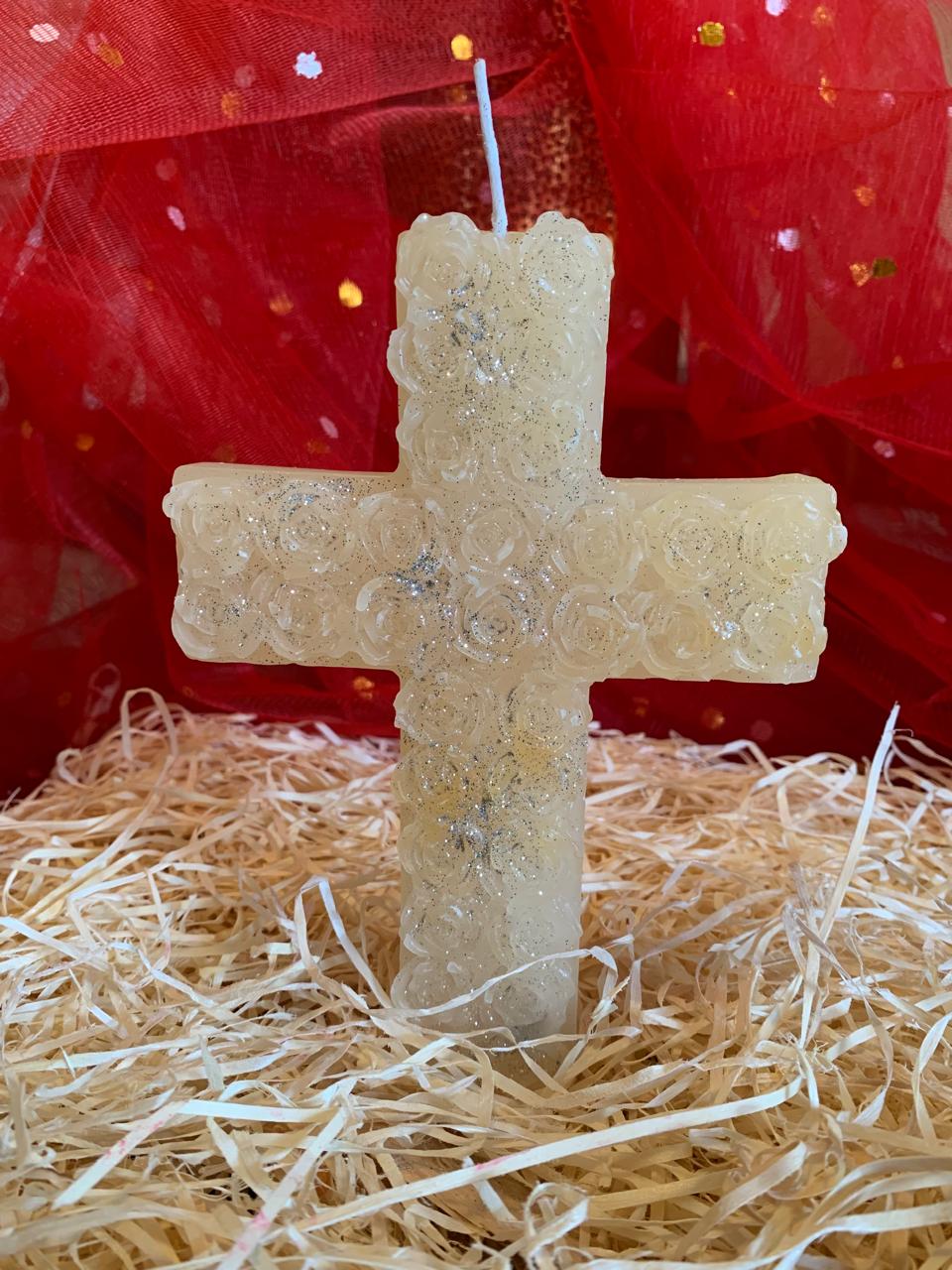 Christmas Cross Designer Scented Candle - Pack of 1