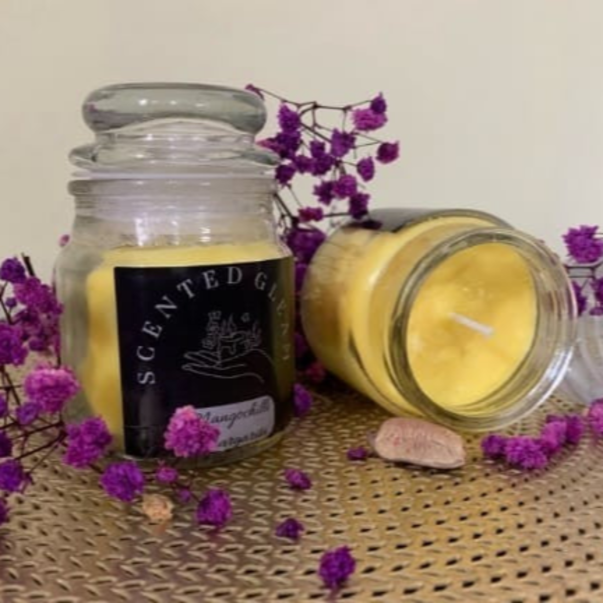 Yakini Glass Jar Scented Candle Mangochilli Margarita 