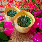 Yellow Metal Jar Scented Candle Lemongrass