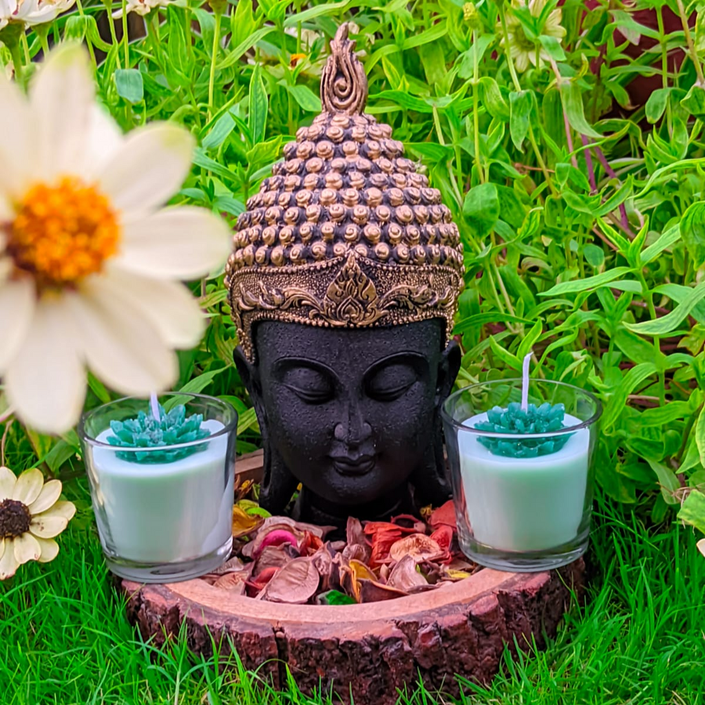 votive scented glass jar candle Lemongrass