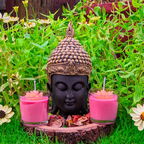 votive scented glass jar candle Rose